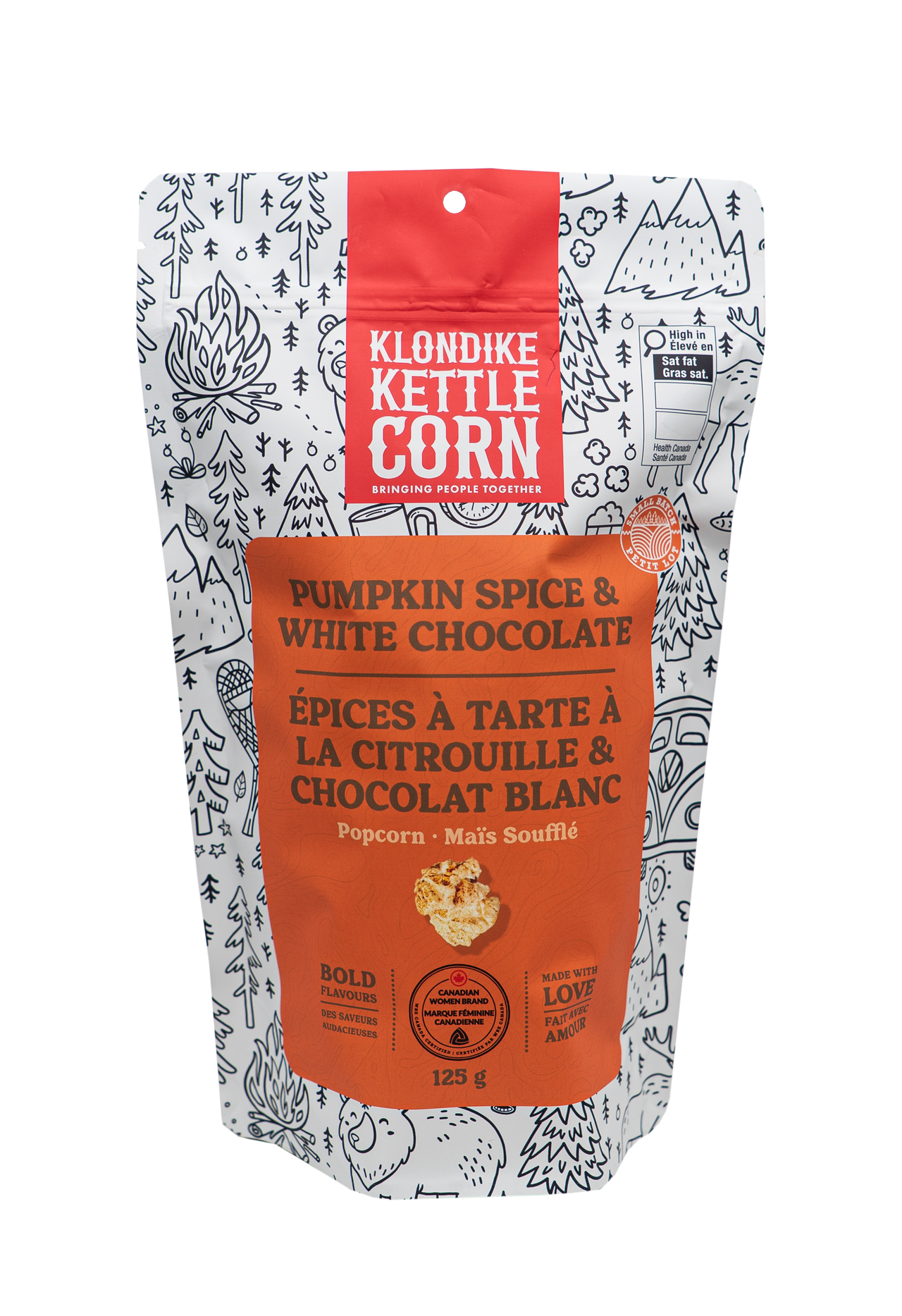 Pumpkin Spice & White Chocolate Popcorn